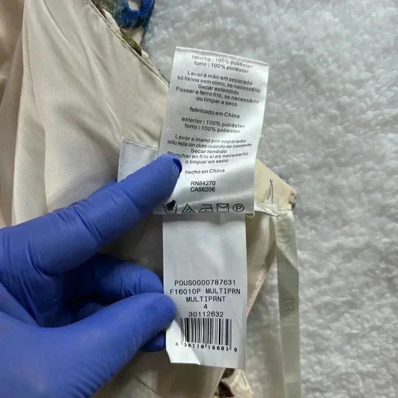 Davids Bridal Womens Strapless Dress 4 Floral Lace Fit & Flare Tea Garden Length - Picture 14 of 16